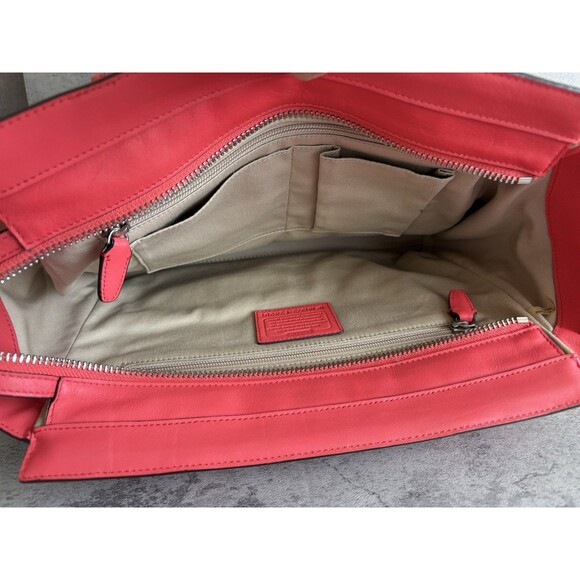COACH Legacy Red Medium Candace Carryall Shoulder Bag/ Tote/ Handbag EUC - Picture 13 of 13